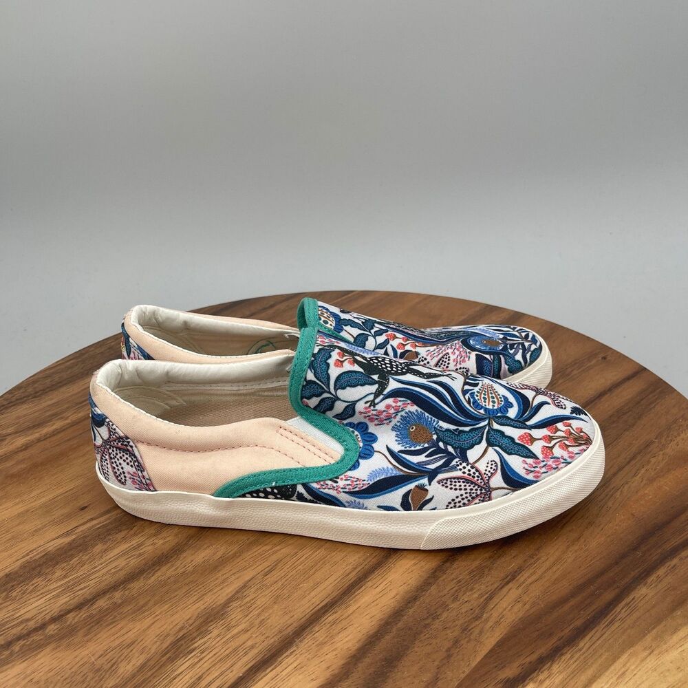 Inkkas Shoes Womens Size 7 Floral Canvas Slip On Casual Comfort Sneakers